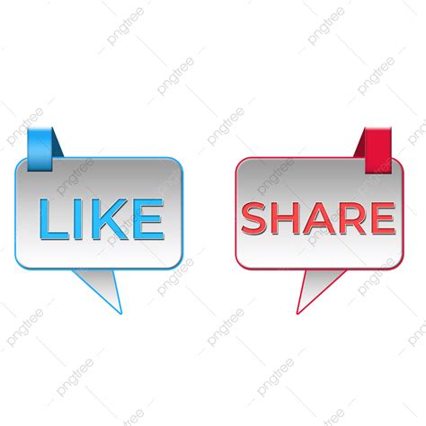 Like Share Vector Banner Icon Button Like Share Icon Png Transparent