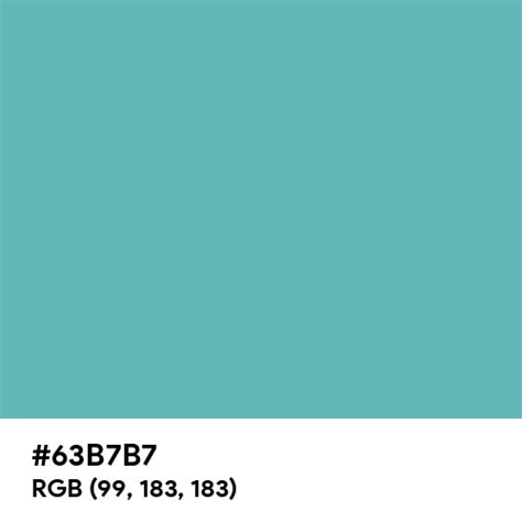 Pastel Teal Color Hex Code Is 63b7b7