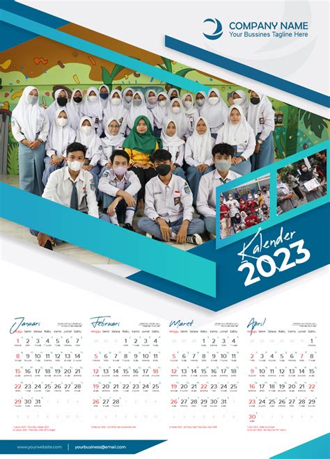 Desain Kalender 2023 04 Toko Fadhil Template
