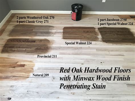Red Oak Hardwood Floor Stains Using Minwax Wood Finish Penetrating Stains Natural