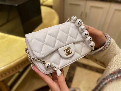 Chanel Small Pearl Bag In White Lvbagsale