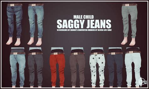 My Sims 4 Blog Saggy Jeans For Boys By Kiararawks
