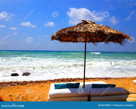 Hut On A Tropical Beach Stock Image Image Of Relaxation 60310801