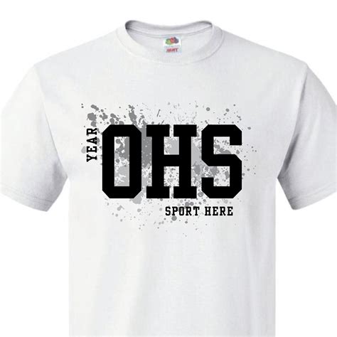 Customizable High School Sports Shirt Design Paint Splatter Etsy France