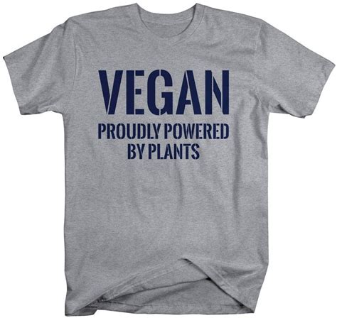 Mens Vegan Shirts Proudly Powered By Plants T Shirt Etsy Nerd Shirts Funny Nerd Shirts