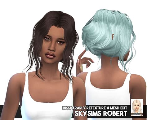 Sims 4 Hairs Miss Paraply Skysims Robert Mesh Edit Solid Hair Sims