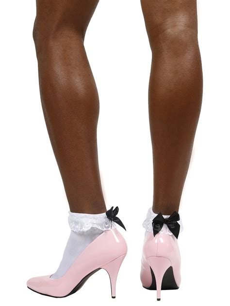 Men S White Lace Ankle Socks Sexy Hosiery For Men Xdress