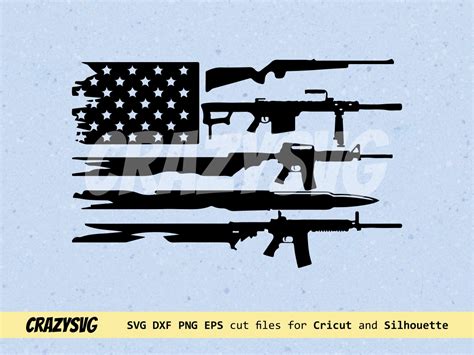 American Guns Svg Us Flag Gun