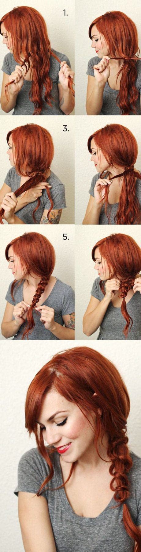 Do a simple 3 strand braid with this section and secure it at the end with a hair elastic. 25 Braided Hairstyles for Your Easy Going Summer
