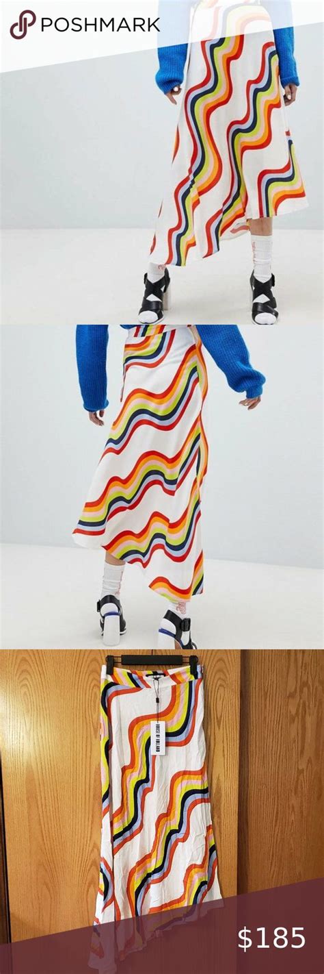 House Of Holland Asymmetrical Rainbow Stripe Skirt Stripe Skirt Aztec Print Maxi Dress 60s