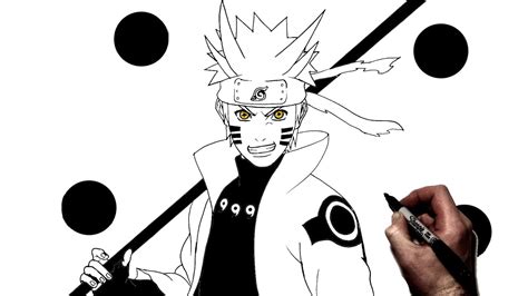 How To Draw Naruto Sage Six Paths Step By Step Naruto Youtube