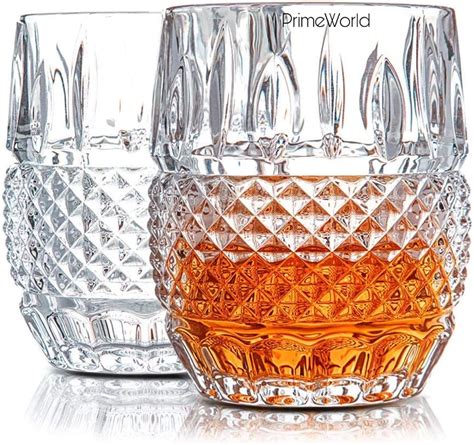 primeworld everest square whiskey glasses set of 6 pcs scotch glasses 300 ml unique