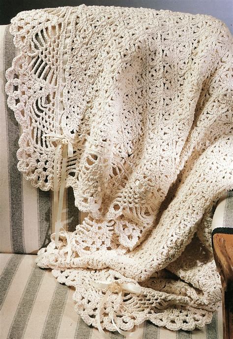 Victorian Elegance Afghan Crochet Pattern Lace Blanket