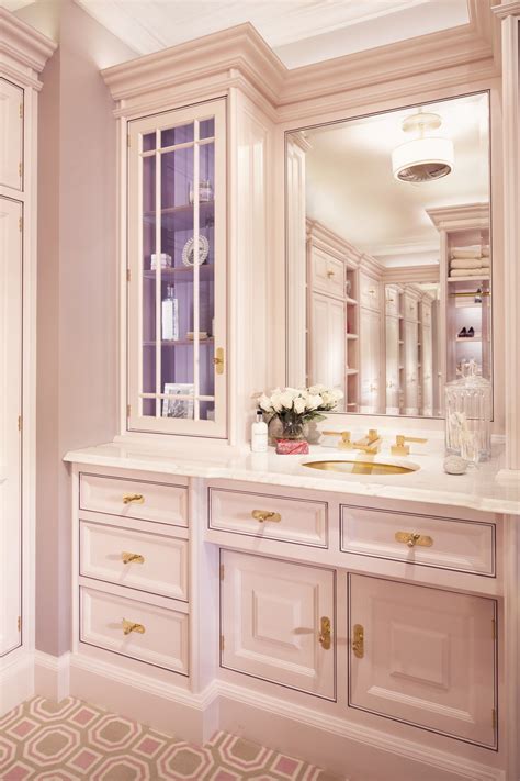 Custom Bathroom Vanity Cabinet Inset Doors Handpainted With Gold