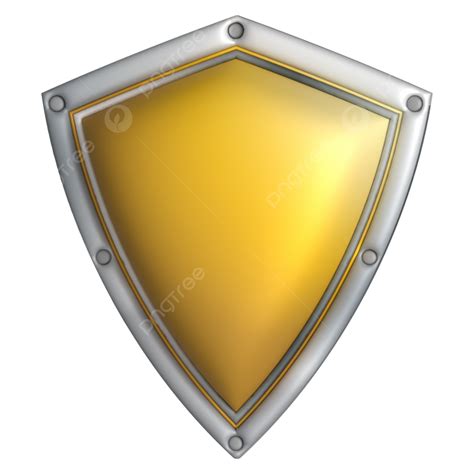 3d Gold And Silver Metallic Shield Clipart Shield Shield Icon Shield