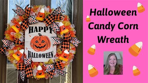 Halloween Candy Corn Wreath Tutorial Dollar Tree Halloween DIY Halloween Wreath DIY YouTube