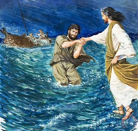 Jesus And Peter Walking On Water Search Pictures Photos Peterdenied