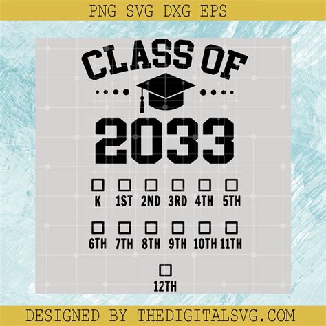 Class Of 2033 Svg Back To School Svg Future Calendar Svg