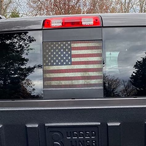 American Flag Rear Window Decal Ram 1500
