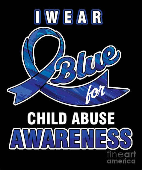 Stop Crime Child Abuse Prevention Month T I Wear Blue For Child