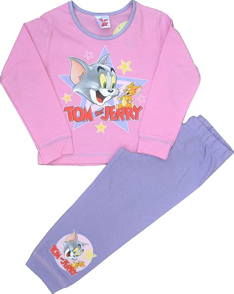 Girls Tom And Jerry Snuggle Fit Pyjamas Age 3 4 Years Uk