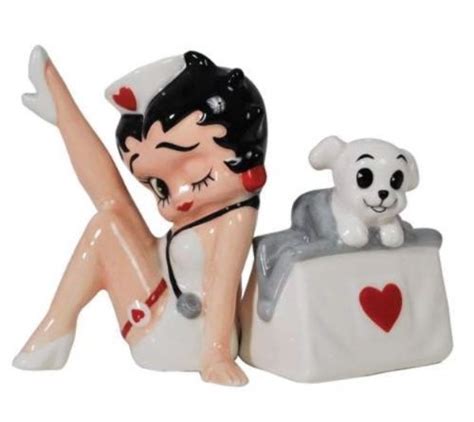 Betty Boop Nurse And Pudgy Dog Salt And Pepper