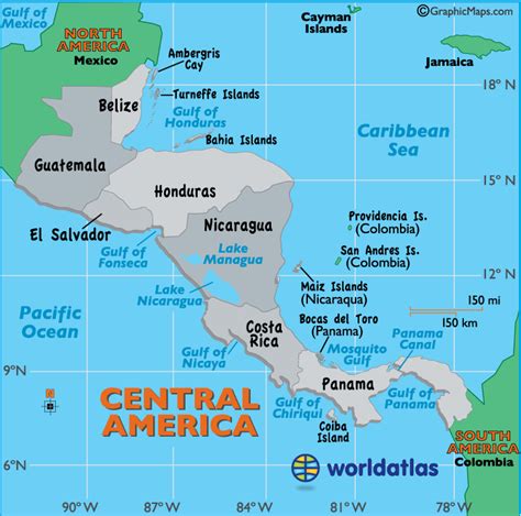 Central America Capital Cities Map - Central America Cities Map, San ...