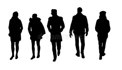 Group Of People Walking Graphic Silhouette Stock Illustration Illustration Of Shape