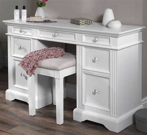 All items are delivered to you ready assembled for convenience meaning they can be used immediately. Gainsborough White Dressing table.VERY SOLID white ...