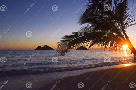Pacific Sunrise At Lanikai Beach Hawaii Stock Photo Image Of Lanikai