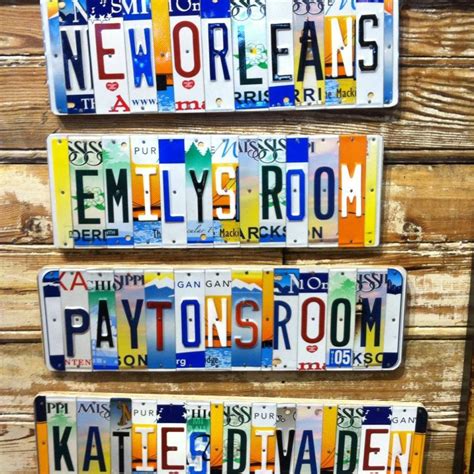 These Personalized License Plate Art Pieces From A Simpler Time Are A