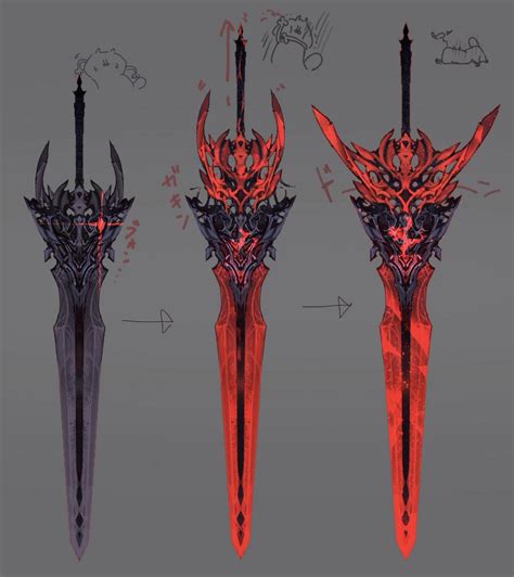 芝 On Twitter 他 芝武器 Fantasy Sword Fantasy Armor Dark Fantasy Art