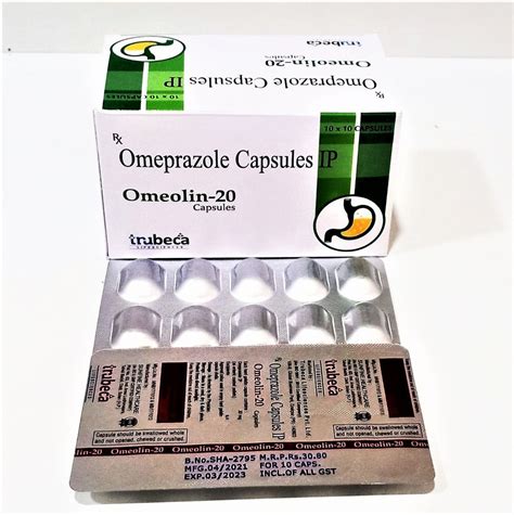 Omeolin 20 Mg Omeprazole Capsule Ip 10 X 10 Capsules At Rs 308box In