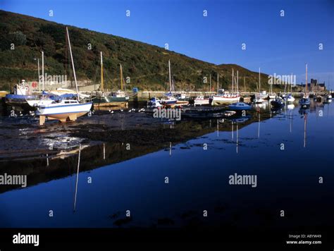 Boat Harbour Peel Isle Of Man Stock Photo Alamy