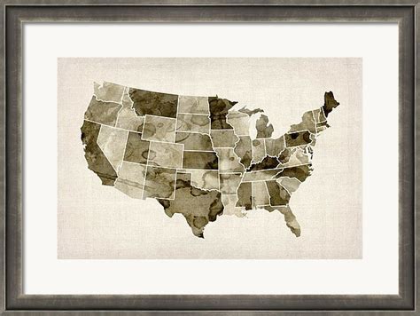 Framed Usa Map The Great Frame Up