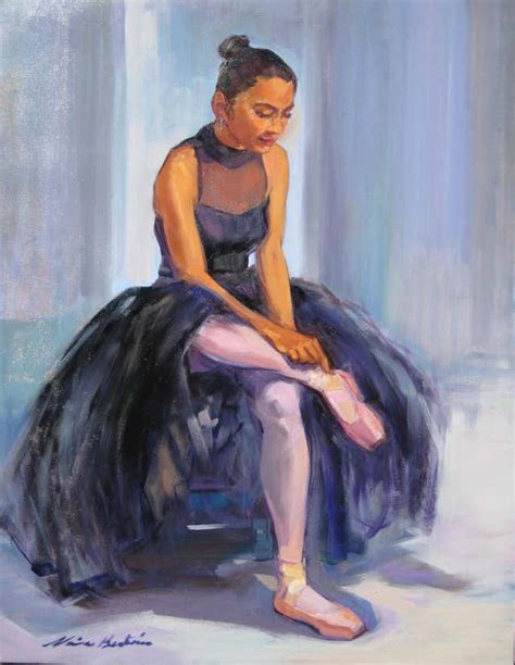 Maria Bertran Before The Dance Large Impressionist Figure Oil