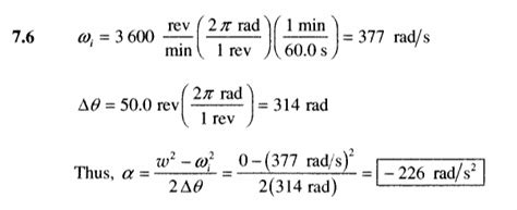 Linear velocity, in m/s r: Physics 10154 - Homework #7