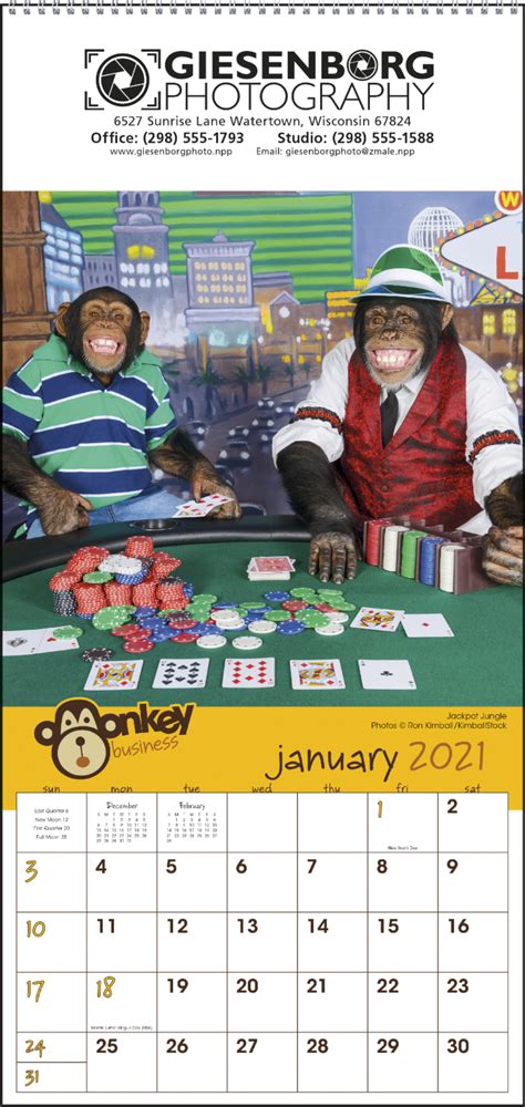 Cn 3300 Monkey Business Calendars Now Calendars Now