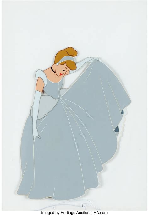 Cinderella In Ball Gown Production Cel Walt Disney 1950 Lot