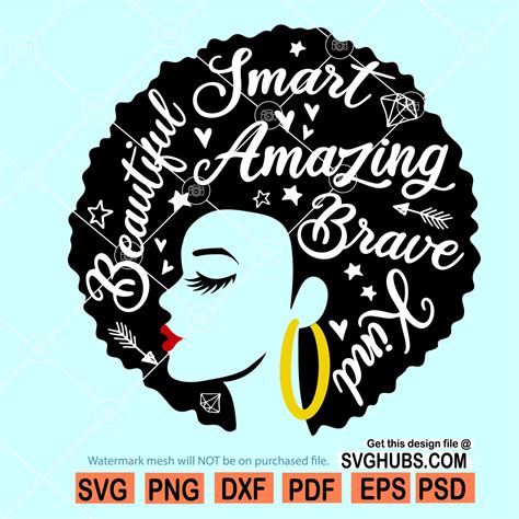 Afro Queen Svg File Black Woman Quotes Svg African American Svg