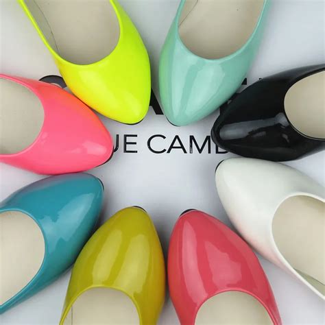 Hot Selling 2013 Single Shoes Neon Candy Color Japanned Leather Flat