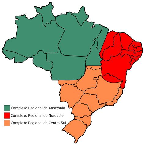 Complexos Regionais Do Brasil Regiões Geoeconômicas Geografia