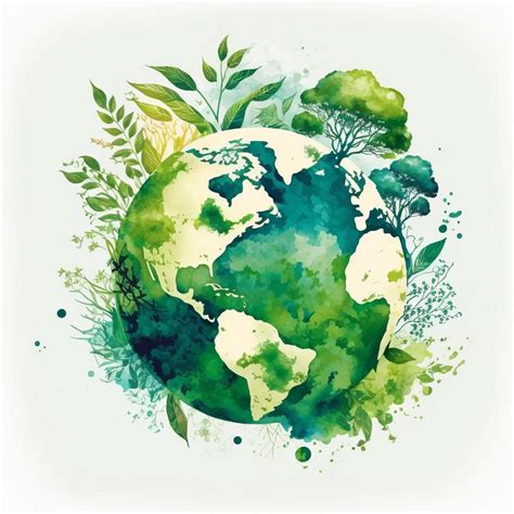 Save Earth Environment Day Poster Go Green Ai Generative Background