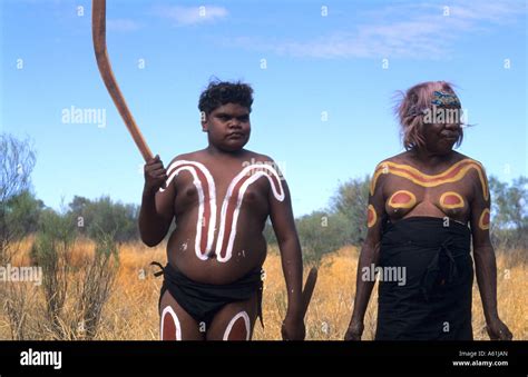 near alice springs outback australia the aboriginal ancient people grandmother grandson in