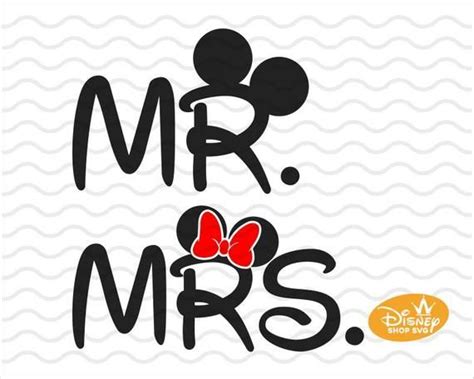 Mrs And Mr Mickey Ears Svg File Mickey Svg Disney Svg Etsy