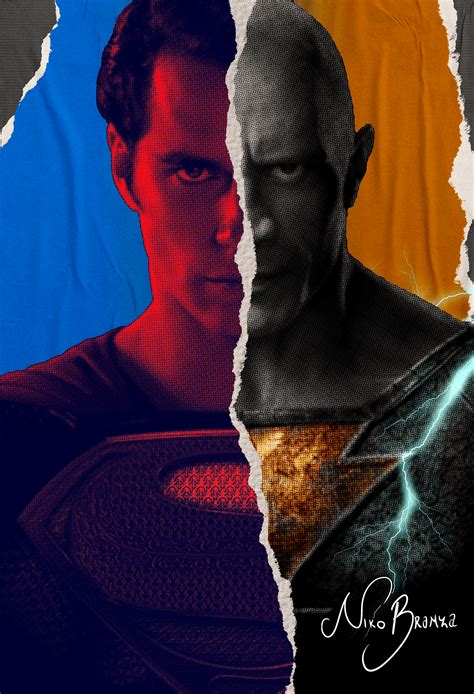 Black Adam Vs Superman Poster On Behance