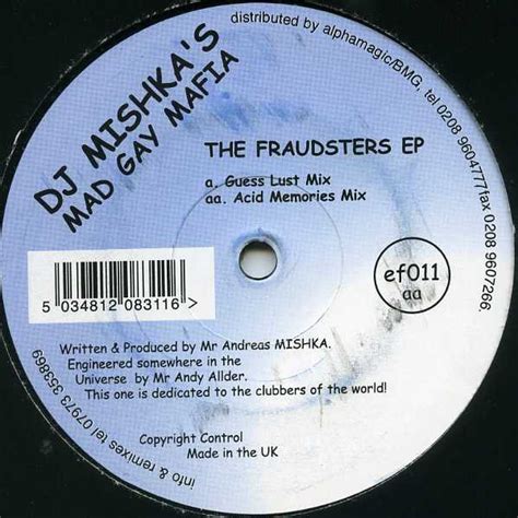 Dj Mishka S Mad Gay Mafia The Fraudsters Ep Discogs
