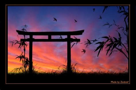 Japanese Sunset By Zedstef On Deviantart Sunset Art Sunset Japanese