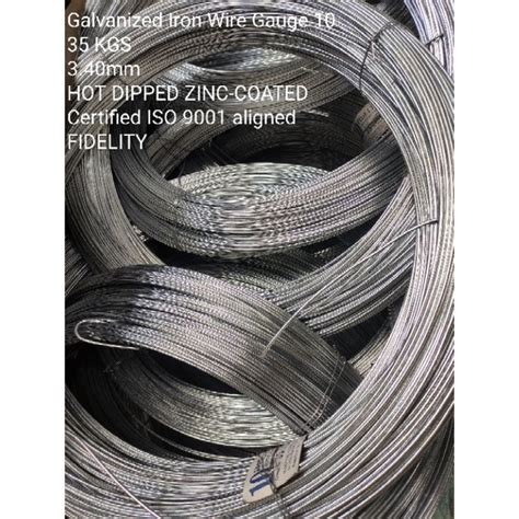 Galvanized Iron Wire Gi Wire Gauge No 10 35kgs Hot Dipped Alambre Steel Tie Wire Shopee