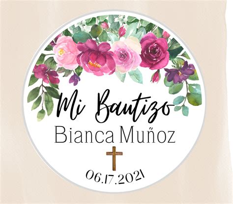 Mi Bautizo Stickers Baptism Stickers Etsy México
